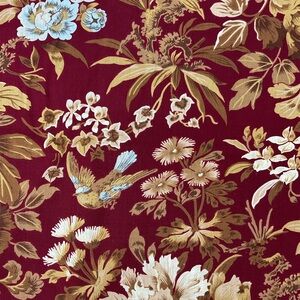 Vintage Kaye England floral bird quilting cotton fabric 108” x 44”